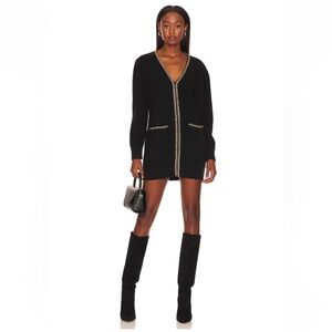 Revolve Lovers and Friends Norina Cardigan Dress in Black